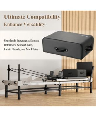 Pilates Box for Reformer – Durable PU Leather, Anti-Slip, Includes Pilates Ring