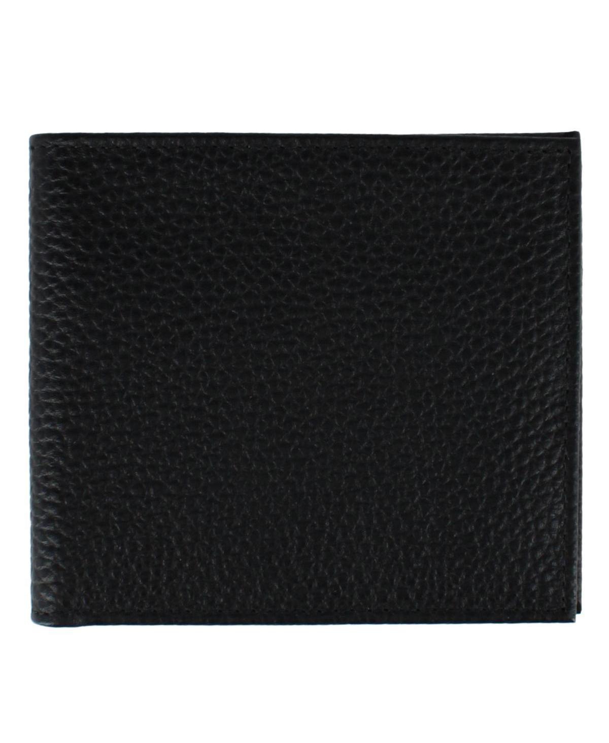 Men's Pierce Pebble Grain Classic Leather Bi-Fold Wallet - Navy