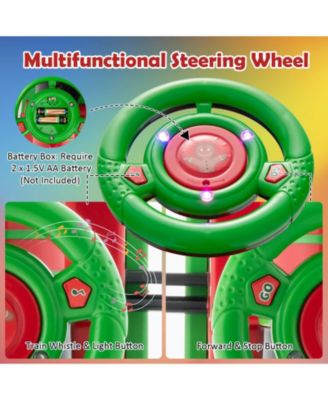 6V Electric Kids Ride On Car Toy Train with 16 Pieces Tracks