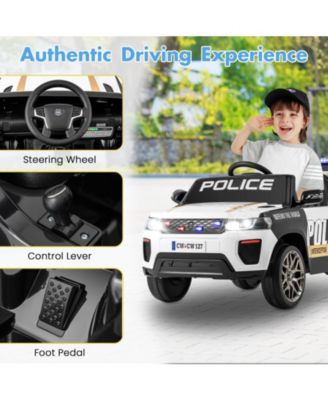 12V Kids Ride on Police Car with Remote and Siren Flashing Lights