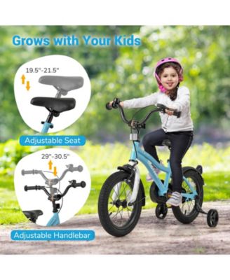Mecale Kids Bike 14-Inch Children Training Bicycle with 2 Brake for 3-8 Years Old