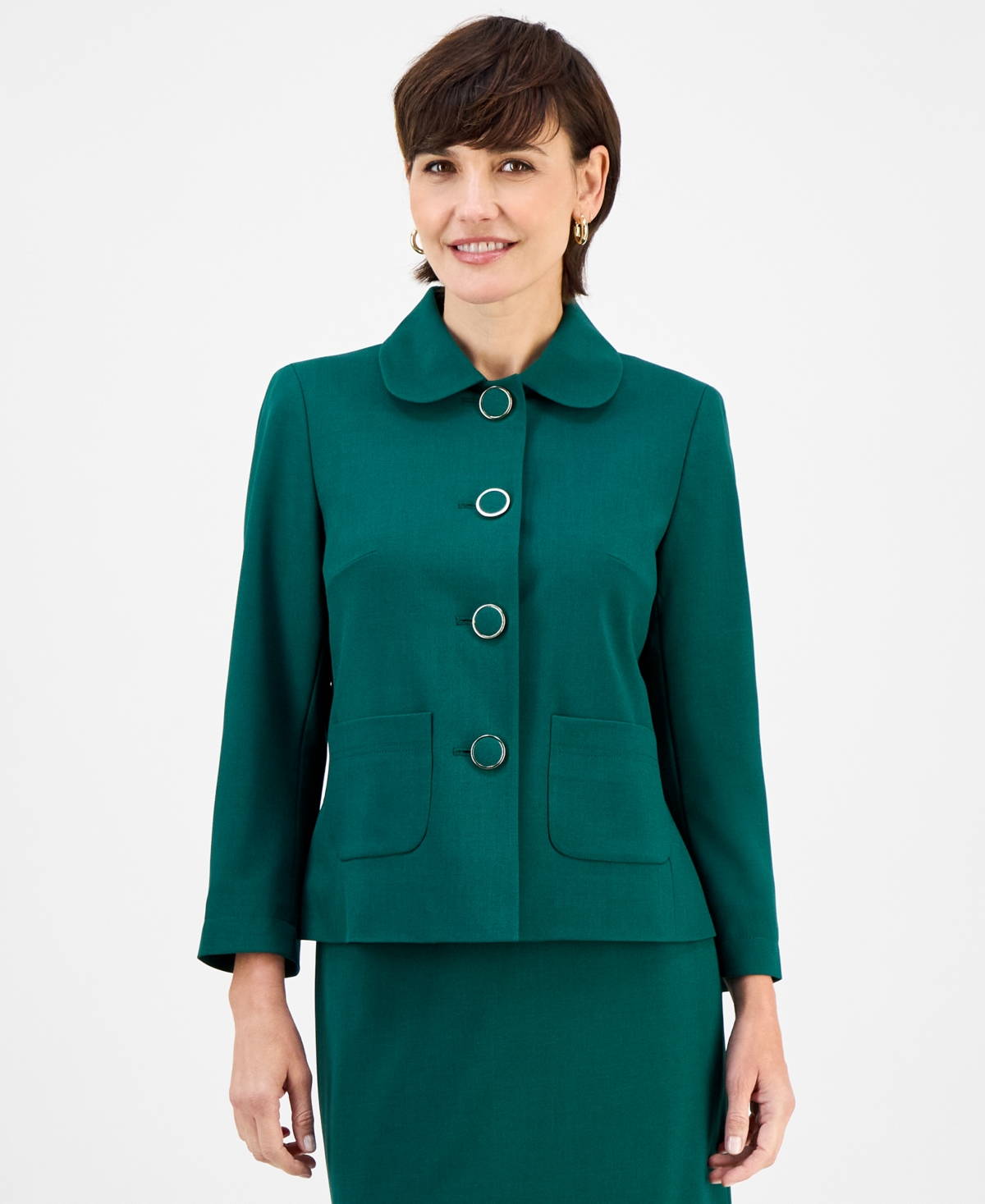 Le Suit Women's Pencil Skirt Suit In Green