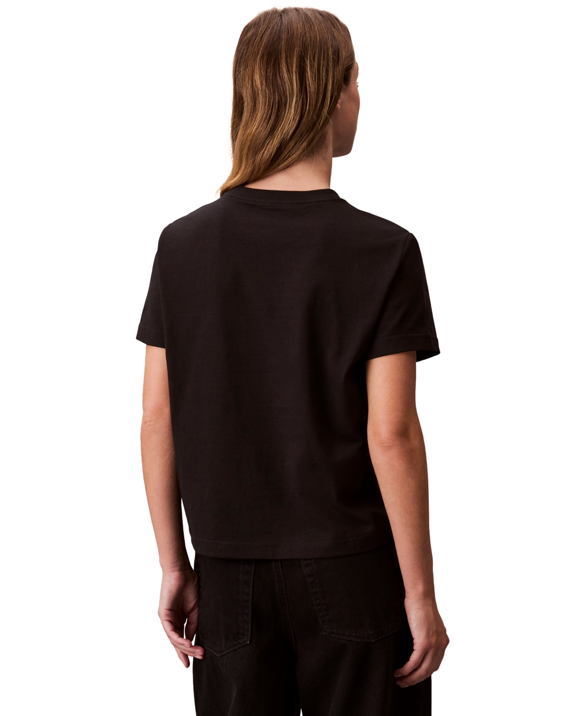 Calvin Klein Jeans Est.1978 Calvin Klein Women's Monogram Logo Graphic Slim T-shirt In Black