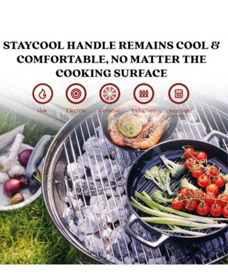 Nori Enameled Cast Iron Grill Pan 11" - Nonstick, Oven Safe and Made without PFAS, PFOA & PTFE - Induction and All Stovetop Compatible