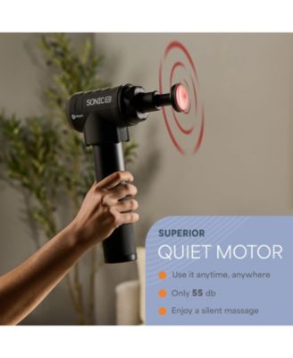 Sonic LX Professional Heated Percussion Massage Gun with 9 Speeds & 10 Attachments for Deep Tissue, Neck & Back Relief