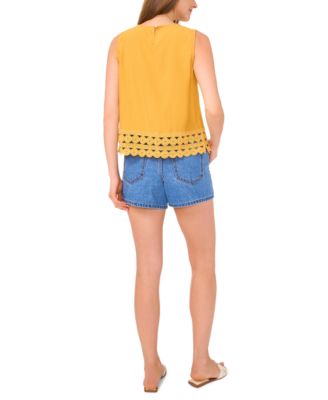 Women's Crewneck Lace-Hem Tank Top