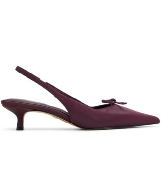 Women's Azizza Sling-Back Bow Kitten Heel Pumps
