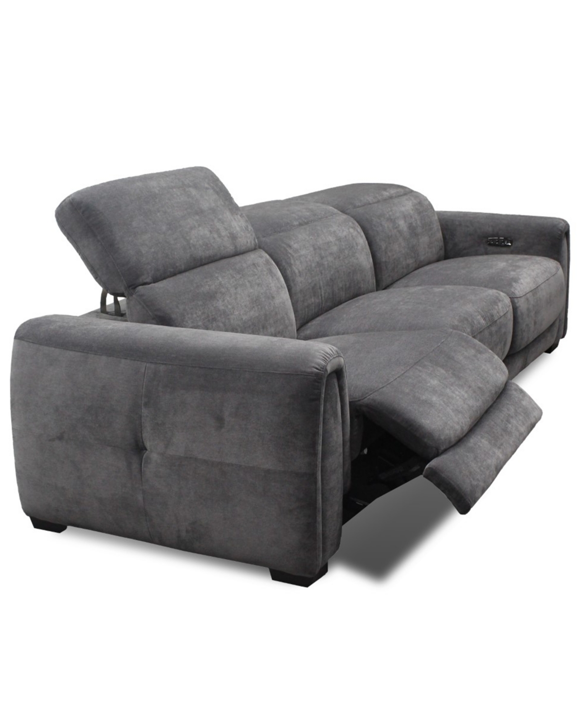 Macy's Brownell 3-pc. Sofa Sectional With 3 Power Motion Chairs, Exclusively At  In Gray