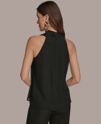 Women's Sleeveless Scarf-Tie Top