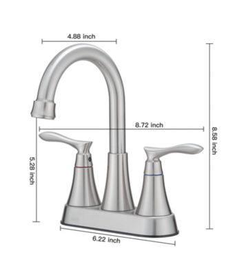4 in. Centerset 2-Handle High-Arc Bathroom Faucet