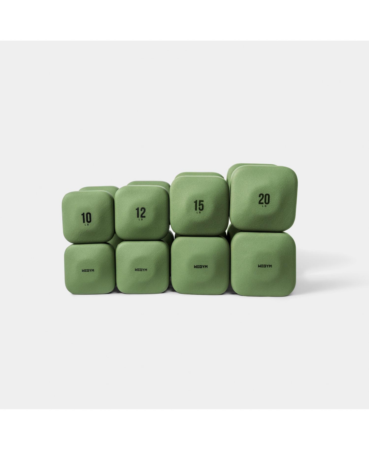 SafeGrip Dumbbells Upper Set - 10, 12, 15, 20 lbs - Sandstone