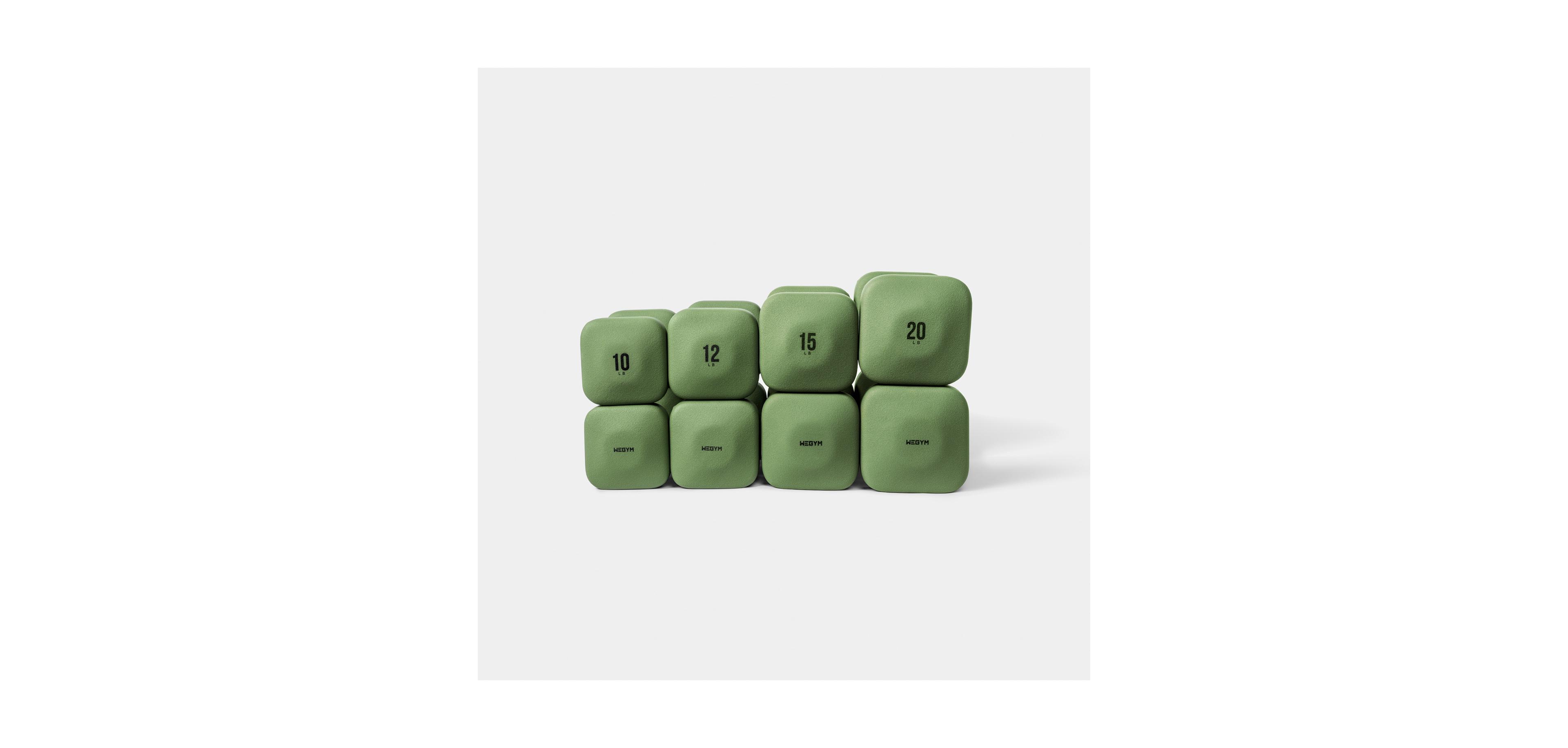 WeGym SafeGrip Dumbbells Upper Set - 10, 12, 15, 20 lbs