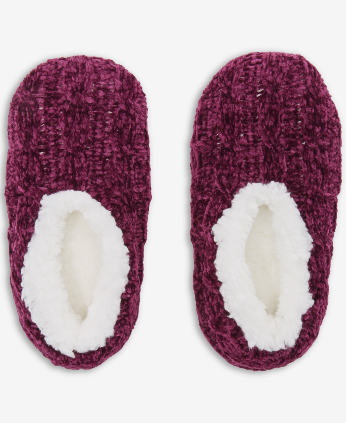 Charter Club Women's Cable Chenille Ped Slipper Socks, Created For Macy's