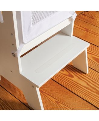 Jr. Contemporary Kitchen Helper Step-Up | Natural: Adjustable Wooden Montessori Toddler Tower, Kitchen and Bathroom Step Stool for Kids