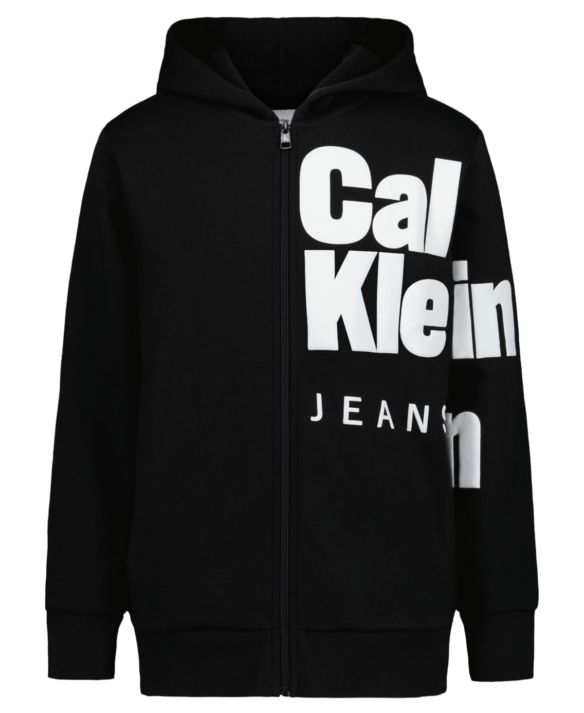 Calvin Klein Big Boys Puff Print Fashion Hoodie - Black