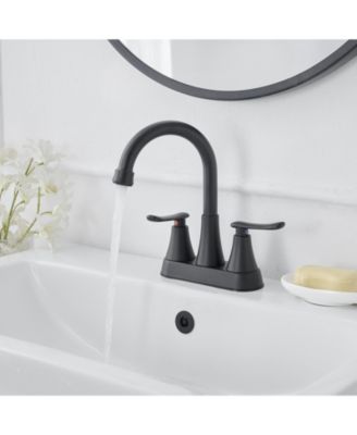 4 in. Centerset 2-Handle High-Arc Bathroom Faucet in Brushed Nickel