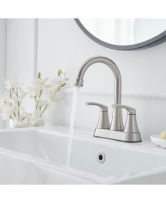 4 in. Centerset 2-Handle High-Arc Bathroom Faucet in Brushed Nickel