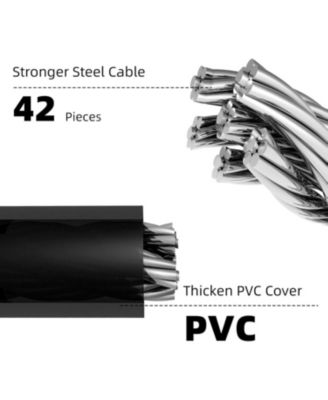 Bike Lock 5 Digit Cable Lock Lightweight Bicycle Lock Bike Lock Combination Portable Lock for Bike 22inch Black