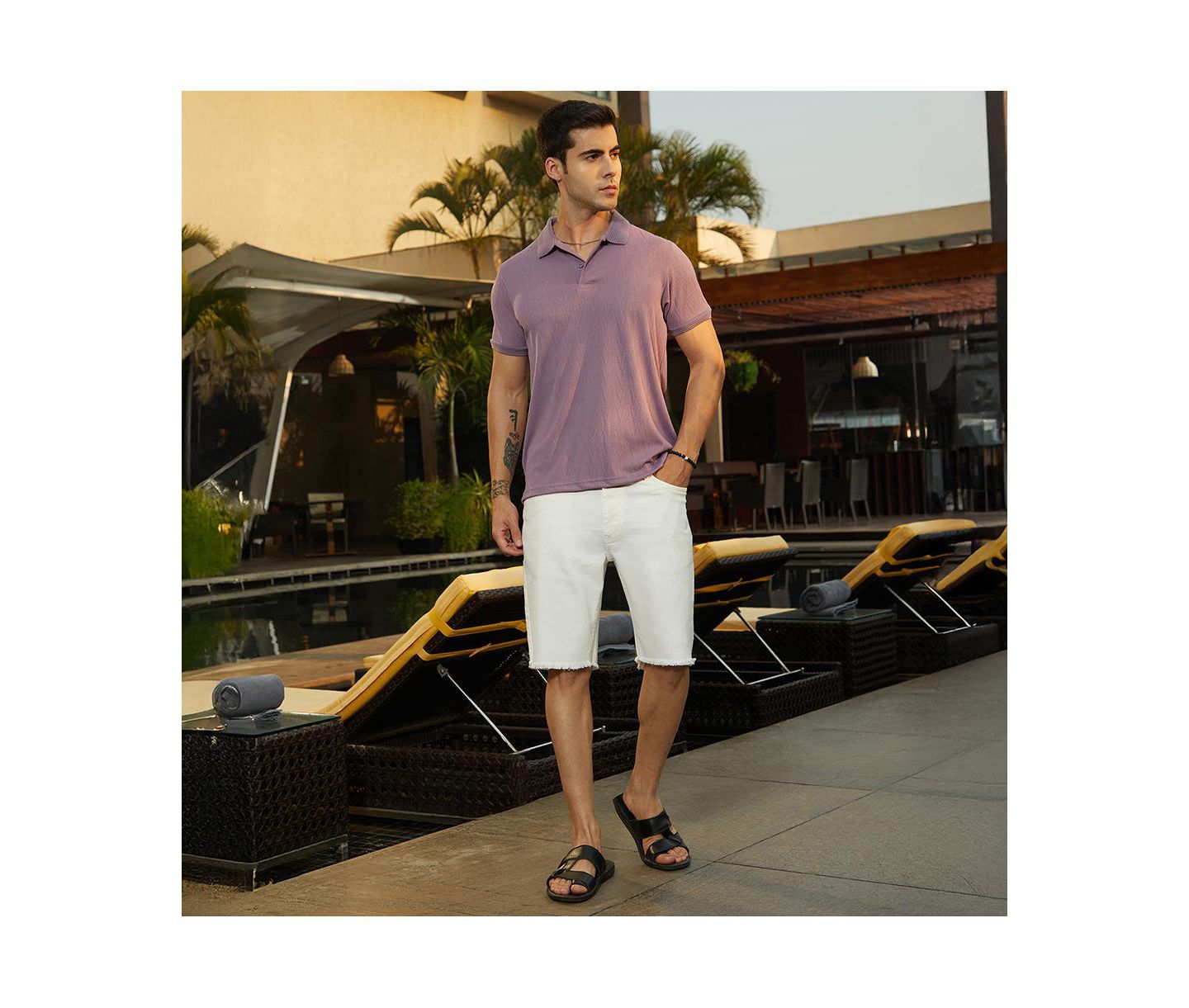 Мужская футболка Cahoot Campus Sutra Beaver Brown Spirit Weave Polo, цвет: Фиолетовый — фото 6