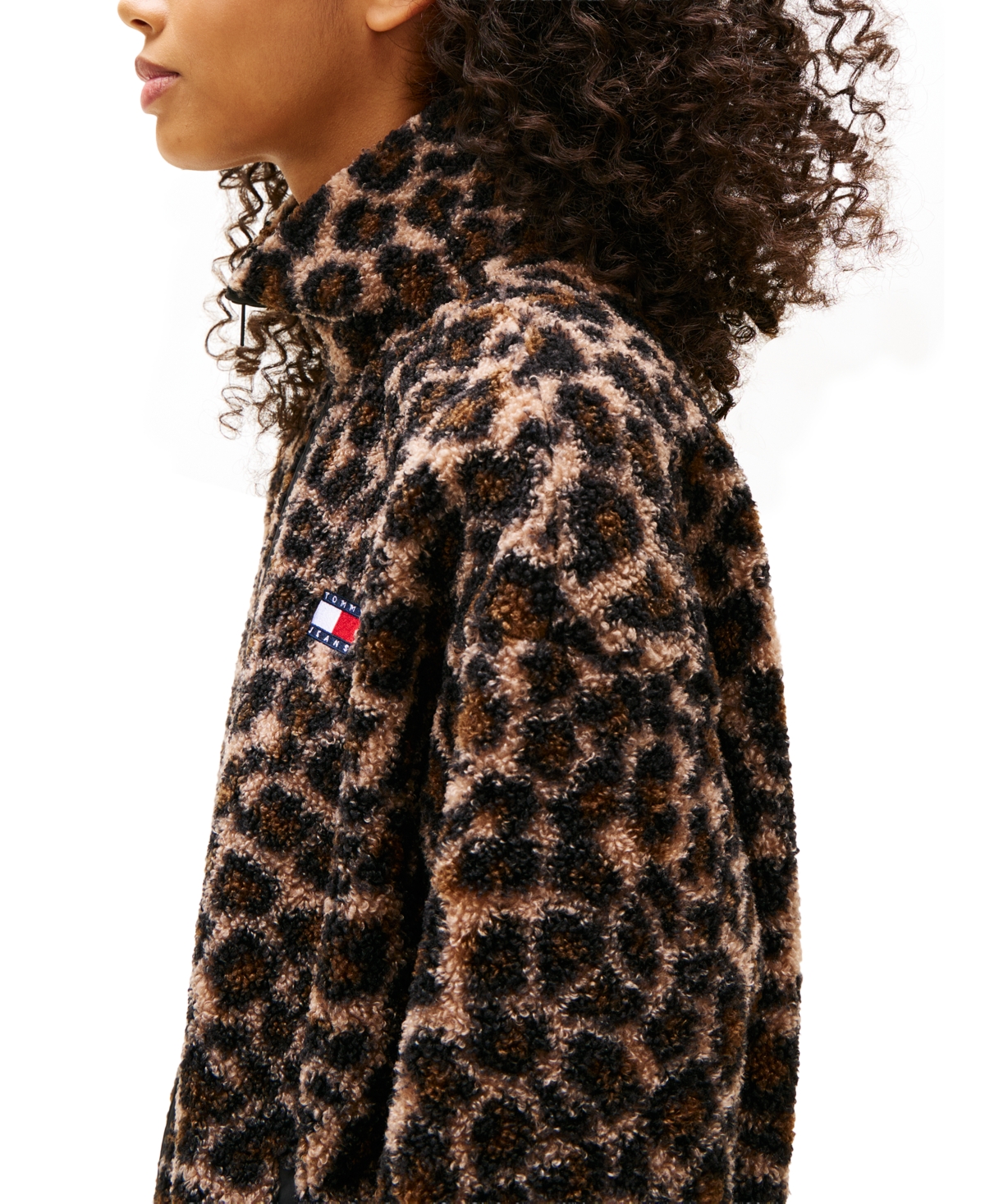 Tommy Jeans Women's Badge Zip-Front Teddy Jacket