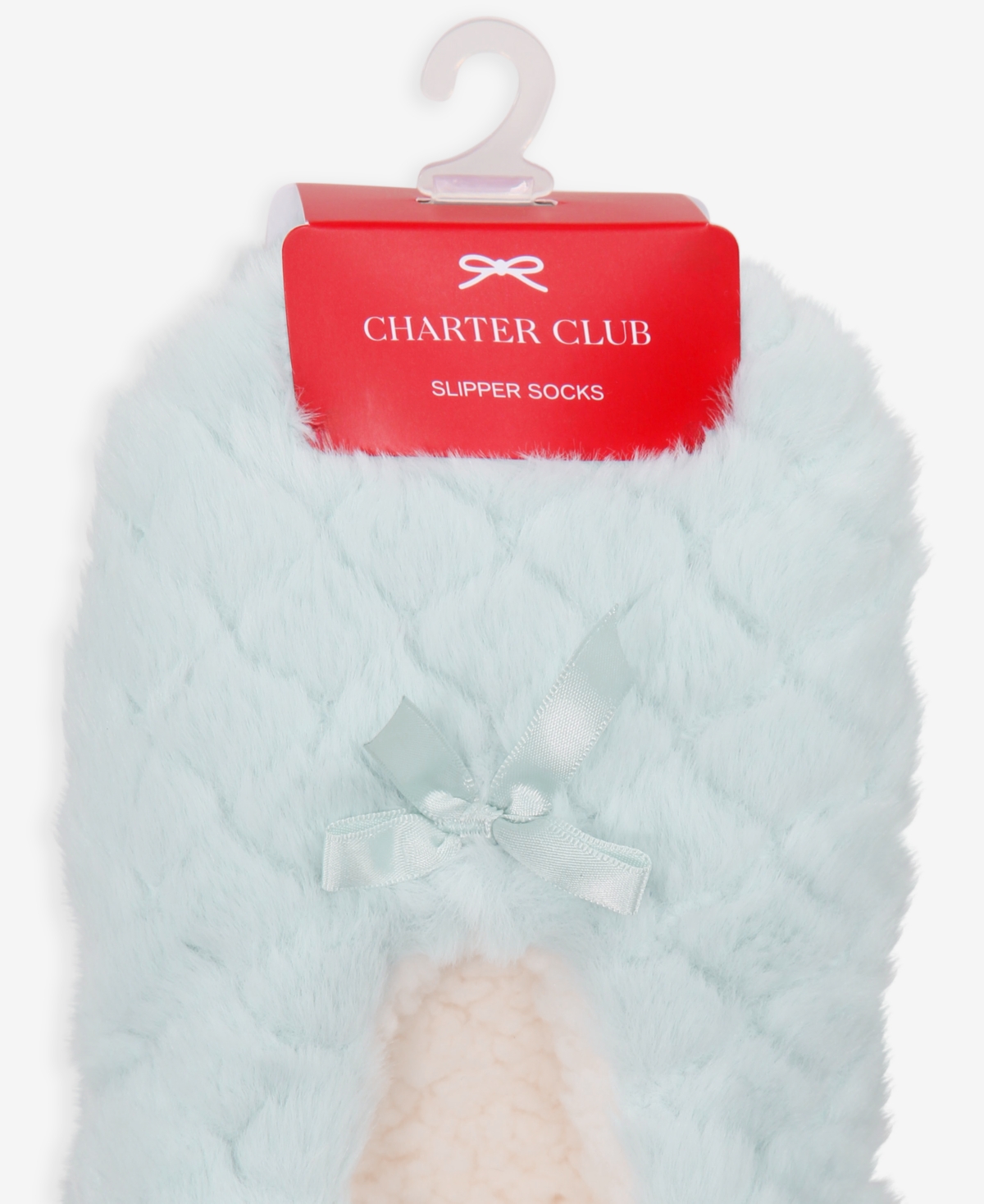 Macy's Charter Club Women's Faux-fur Ped Slipper Socks,  Exclusive In Blue