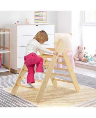2-in-1 Triangle Climber Set with Gradient Adjustable Slide