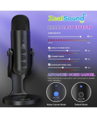 USB Condenser Microphone k66 and ws18r Pop Filter Bundle