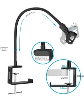 k08g USB Recording Microphone Gold and H1 Gooseneck Mic Arm Stand