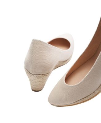  Roses Canvas U Cut Espadrille Wedges