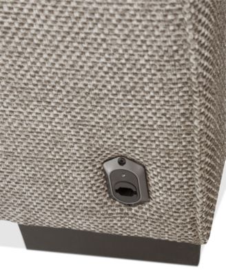 Miren 3-Pc. Fabric Chaise Sectional with 1 Power Headrest Recliner, Exclusively at Macy's