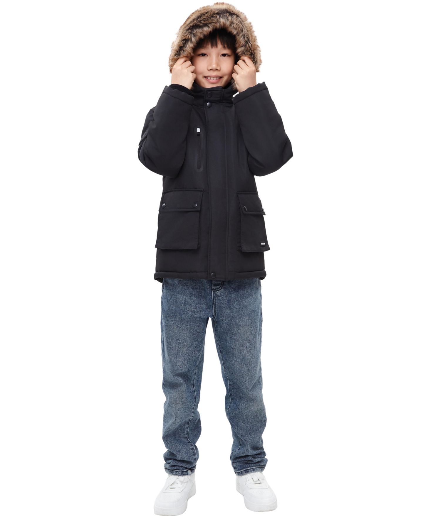 Куртка Rokka&Rolla Parka with Lined Hood для мальчиков, цвет: Чёрный — фото 6
