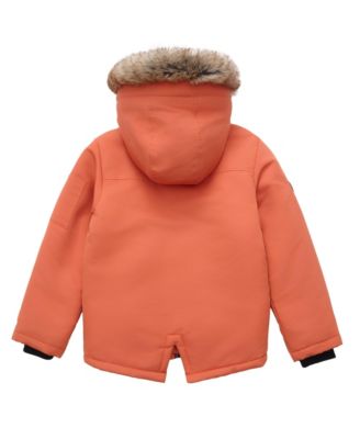 Boys Parka Jacket with Lined Hood