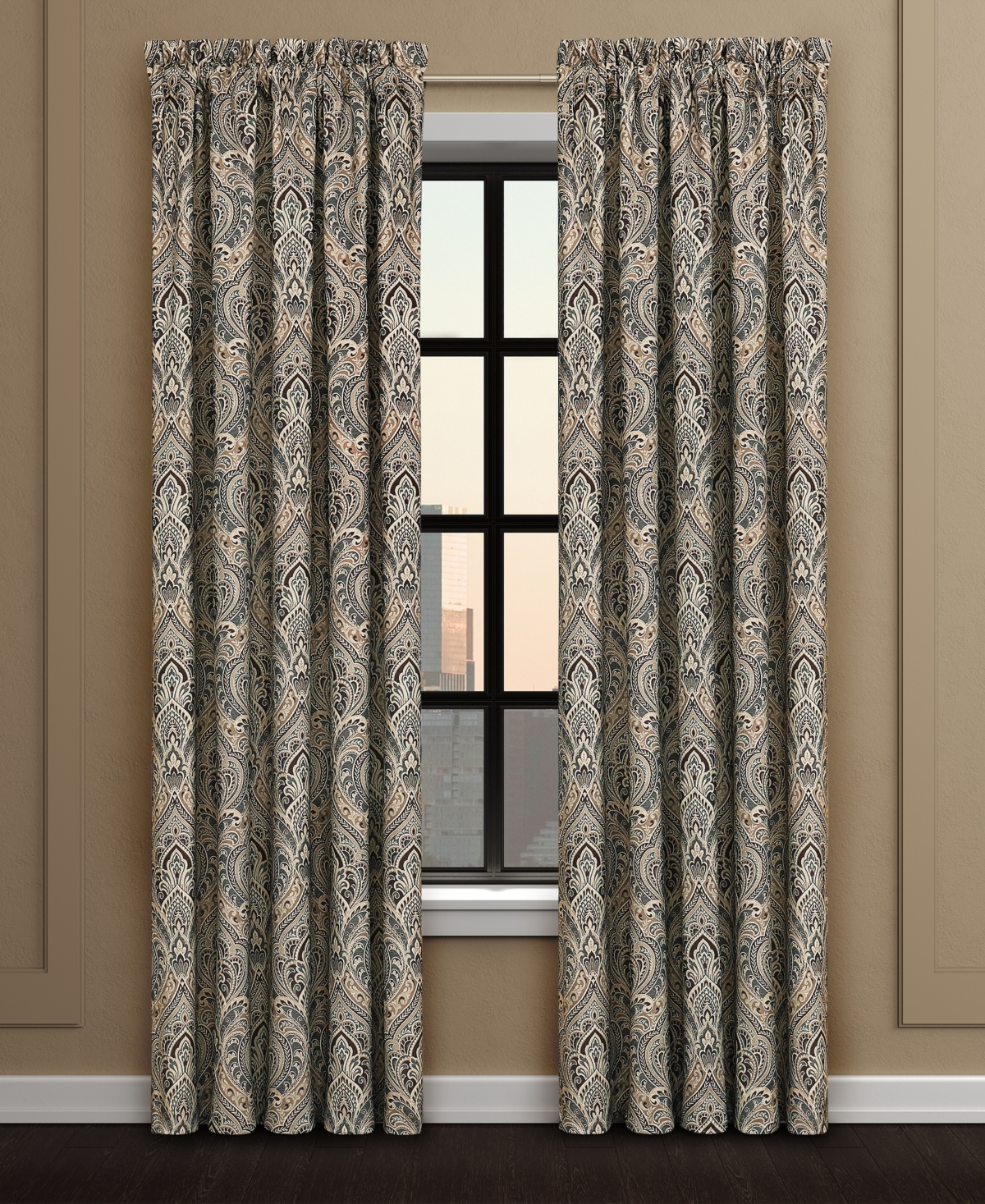 Maren Window Panel Pair, 50" x 84" - Brown