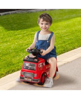 Toddler Ride On Push Car Red with Music Steering Wheel and Under Seat Storage