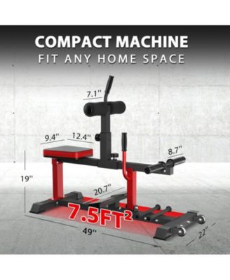 Adjustable Seated Calf Raise Machine - Home Gym Leg Trainer with Band Pegs & Weight Plate Loading  Red)