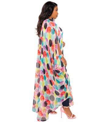 Women's Polka Dot Robe with Wrist Band
