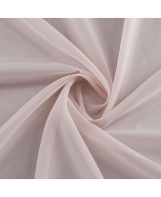 Hotel Lux 1 Piece Rose Pink Sheer Window Scarf Treatment