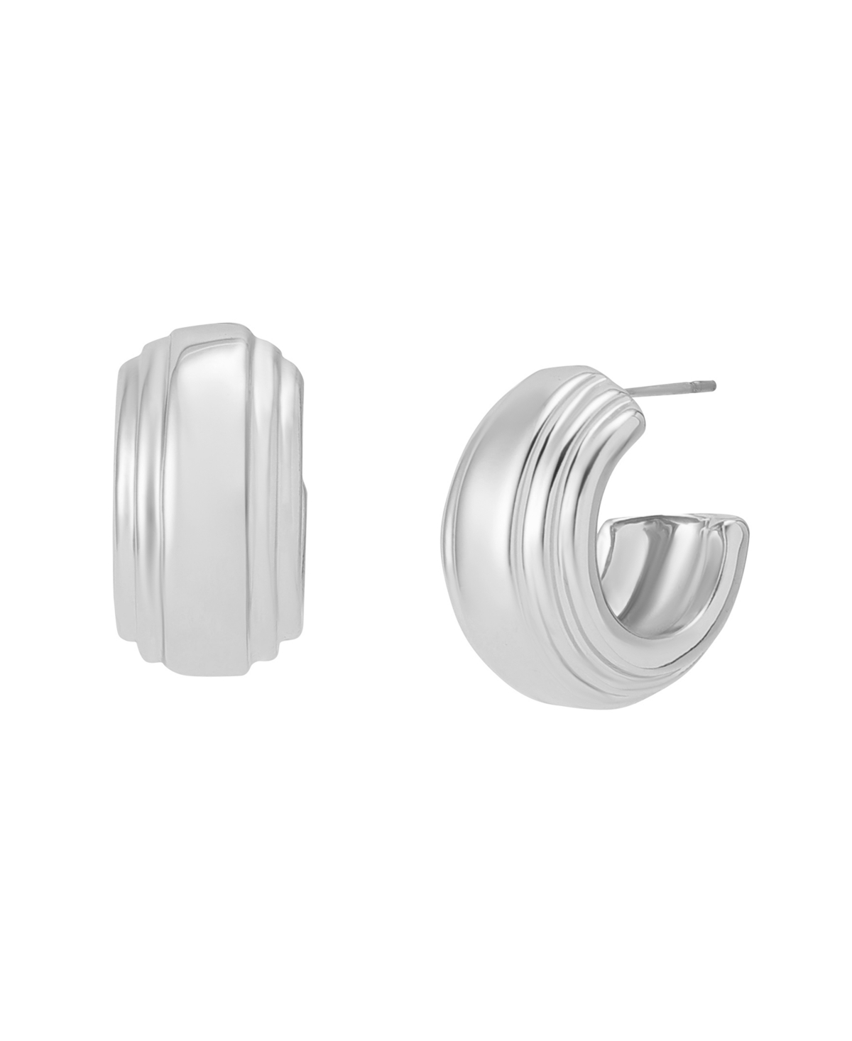 Robert Lee Morris Soho Ribbed Huggie Earrings
