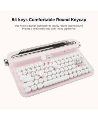 ACTTO B305 Wireless Keyboard, Retro Bluetooth Aesthetic Typewriter Style Keyboard with Integrated Stand