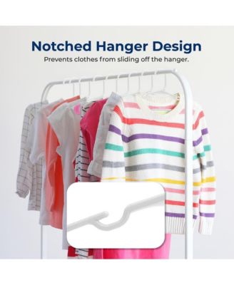 60 Pcs. Non-Slip Plastic Kids Hangers - Durable and Space-Saving Closet Organizers