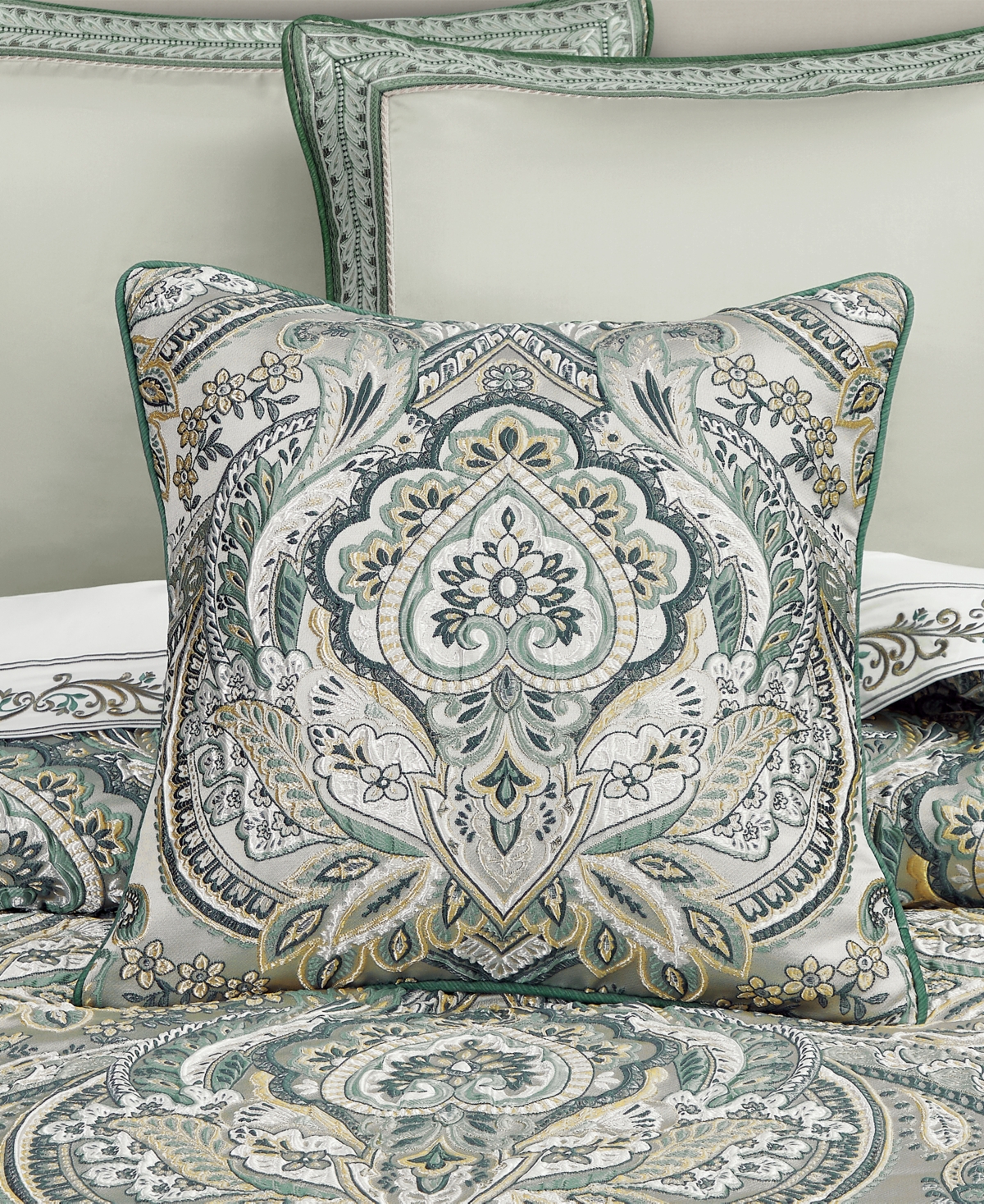 J Queen New York Nico Square Decorative Pillow, 20" X 20" In Blue