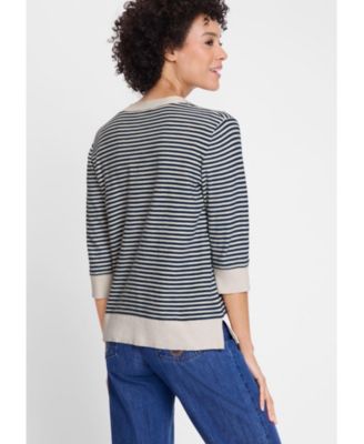 Women's Britian Striped Cotton Pullover