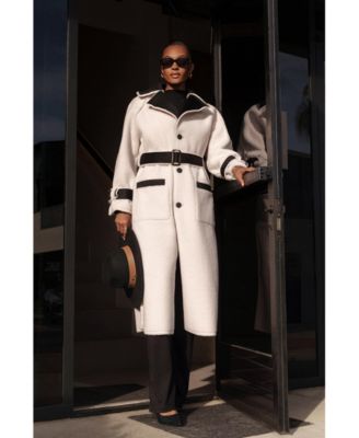 Women's Suede And Sherpa Reversible Coat