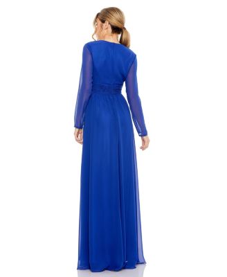 Women's Ieena Embellished Shoulder Blouson Sleeve Evening Gown