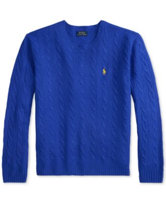 Men's Wool-Cashmere Cable-Knit Sweater