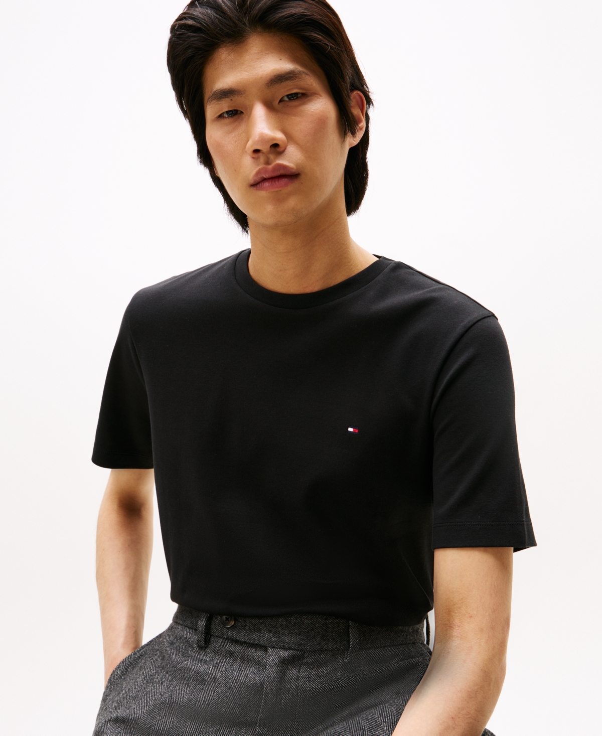 Tommy Hilfiger Men's Light Interlock T-shirt In Black