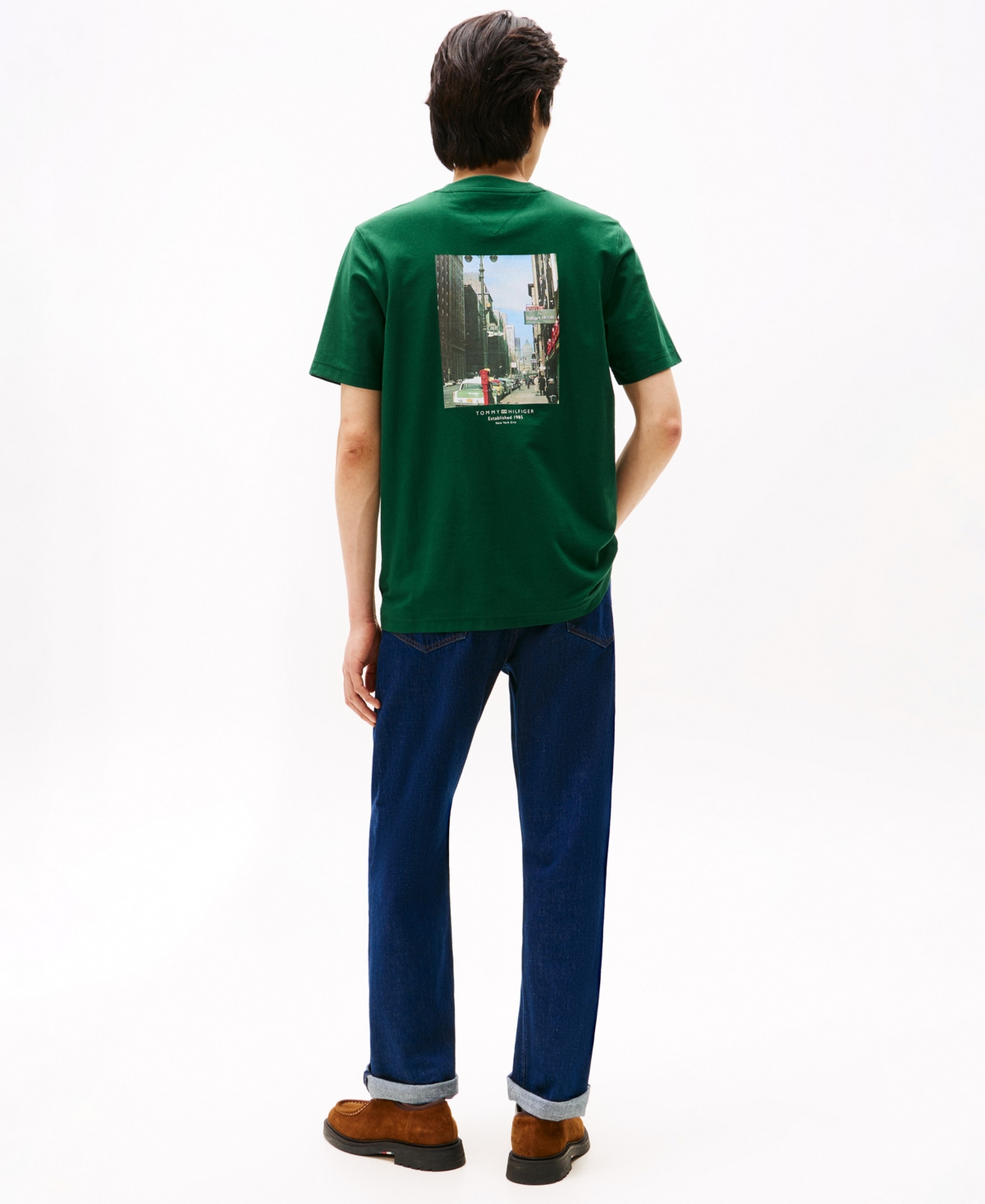Tommy Hilfiger Men's Photo Print Graphic T-shirt In Green