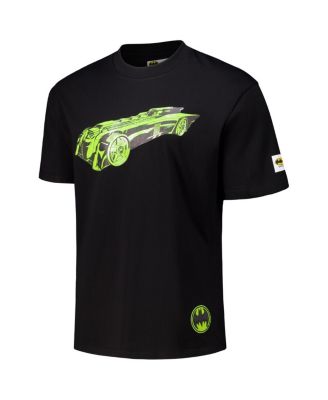 Men's Black Batman Comics Batmobile Loose Fit T-Shirt