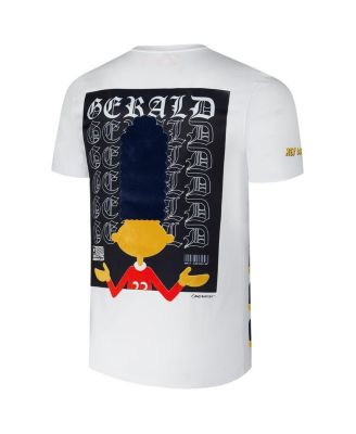 Men's White Hey Arnold Gerald Olde English T-Shirt