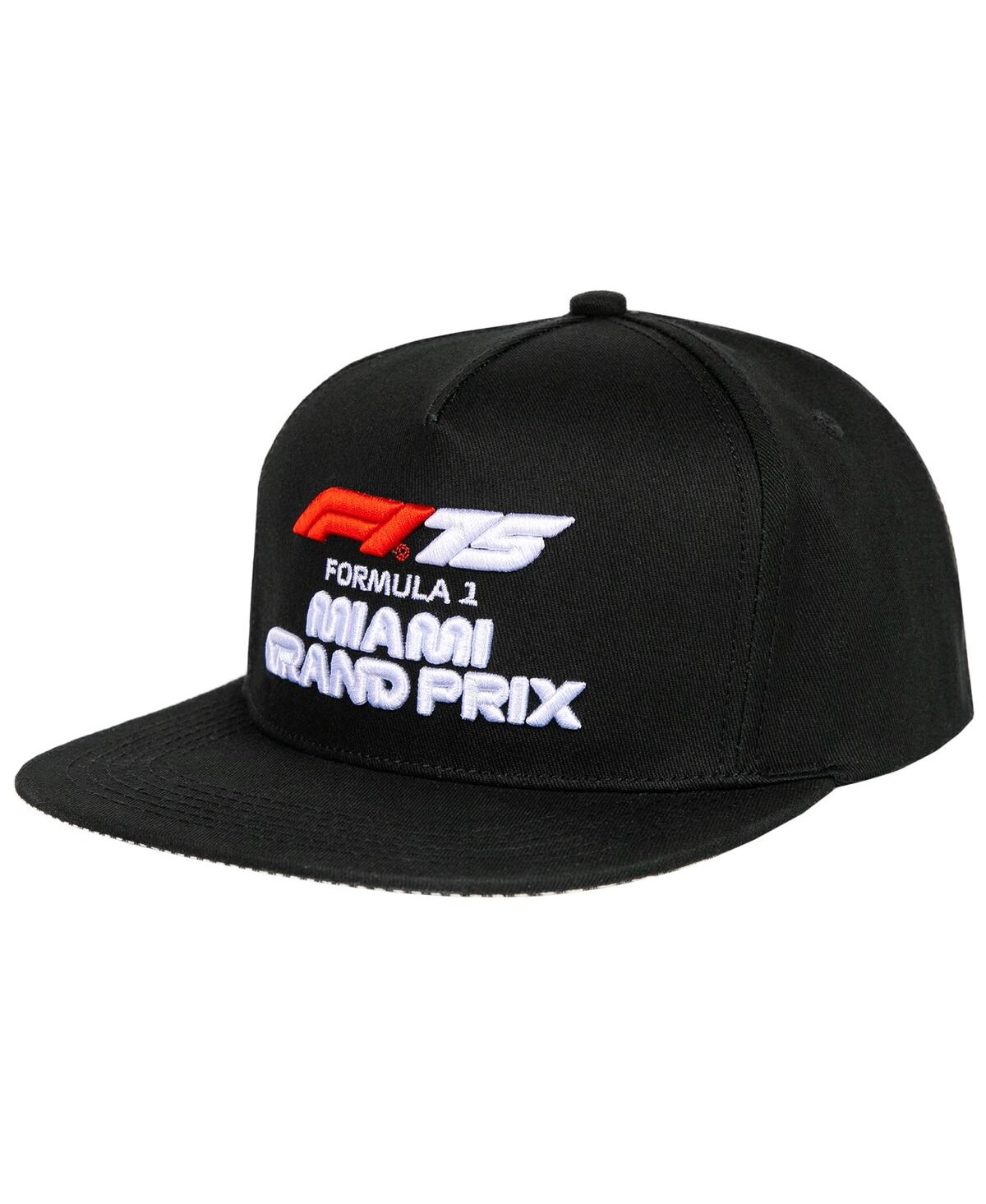 Men's Black F1 2025 Miami Grand Prix Classic Snapback Hat - Black